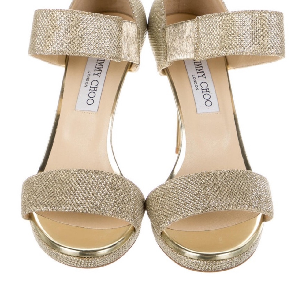 Jimmy Choo Glittering Gold Heels
          ‼️‼️SOLD‼️‼️